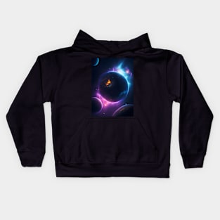 Planets Lights In Space Kids Hoodie